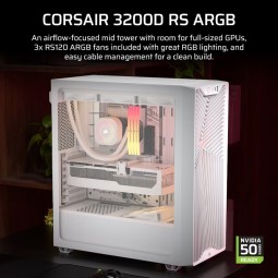 Corsair 3200D RS ARGB Tempered Glass White