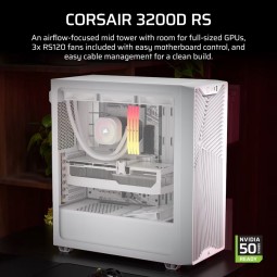 Corsair 3200D RS Tempered Glass White