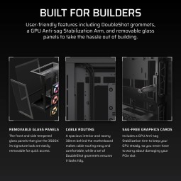 Corsair 3500X LX-R RGB iCUE Link Tempered Glass Black