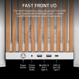 Corsair 4000D RS Tempered Glass White/Oak