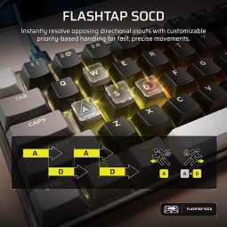 Corsair Clipper Pro Mini 60 Hall Effect Gaming Keyboard Black US