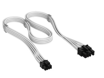 Corsair Elite Premium Individually Sleeved PCIe Cable 8-pin (6+2 Split) Cable Type 5 White