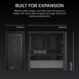 Corsair Frame 4000D RS Tempered Glass Black