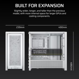 Corsair Frame 4000D RS Tempered Glass White