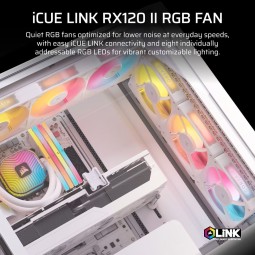 Corsair iCUE LINK RX120 II RGB PWM PC Fan Expansion White