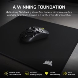 Corsair MM Anti-fray Cloth XXL Gaming Egérpad Black