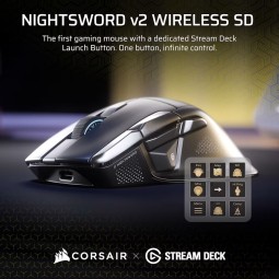 Corsair Nightsword v2 Gaming Wireless Bluetooth Mouse Black
