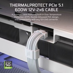 Corsair ThermalProtect PCIe 5.1 600W 12V-2x6 Cable White