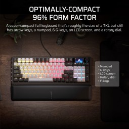 Corsair Vanguard 96 Wired MLX Plasma Mechanical Gaming Keyboard Black/White US