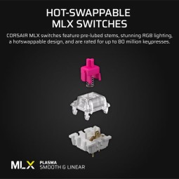 Corsair Vanguard 96 Wired MLX Plasma Mechanical Gaming Keyboard Black/White US