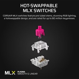 Corsair Vanguard 96 Wired MLX Plasma Mechanical Gaming Keyboard Black/White US