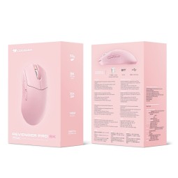 Cougar Revenger Pro 8K Gaming Wireless Bluetooth Mouse Pink