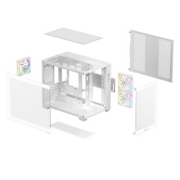 DeepCool CG330 3F WH Tempered Glass White