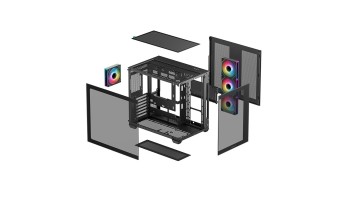 DeepCool CG530 F4 Tempered Glass Black