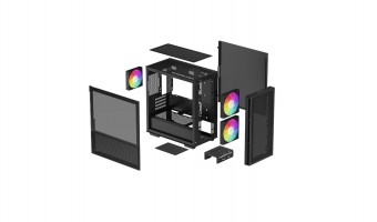 DeepCool CH360 Tempered Glass Black