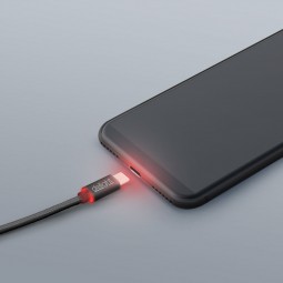 Delight USB Type-C Adatkábel LED Black