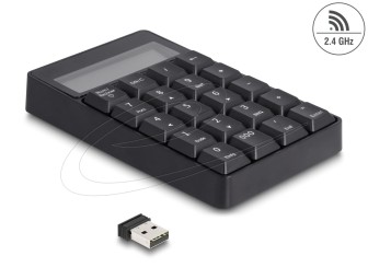 DeLock 2in1 Wireless Numeric Keypad Black