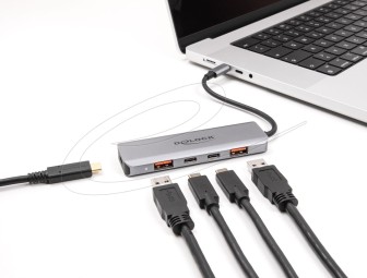 DeLock 5-portos USB3.0 HUB Grey