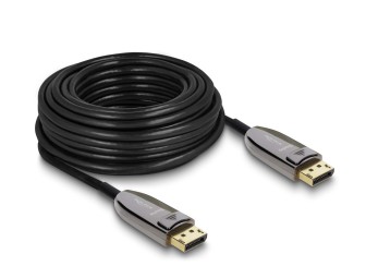 DeLock Active Optical Cable DisplayPort 2.1 8K/60Hz 40Gbps cable 15m Black
