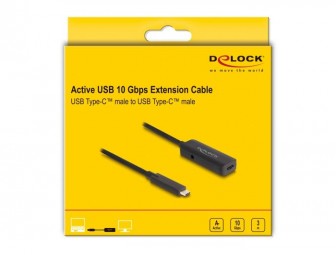 DeLock Active USB 10 Gbps extension cable USB Type-C 3m Black