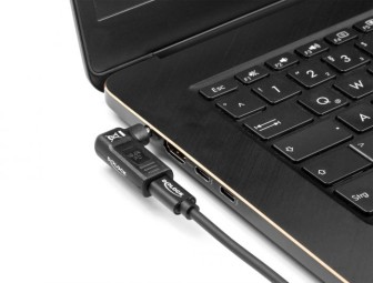 DeLock Adapter for Laptop Charging Cable USB Type-C female to HP 4.8 x 1.7 mm male 90° angled Black