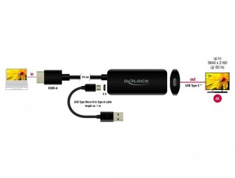 DeLock Adapter HDMI-A male > USB Type-C female