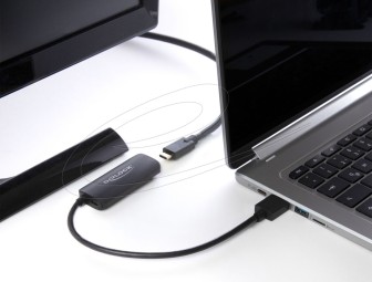 DeLock Adapter HDMI-A male to USB Type-C female (DP Alt Mode) 8K Black