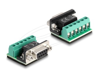 DeLock Adapter USB 2.0 Type-C to 1 x Serial RS-422/485 male with 6 pin terminal block 5V 2m