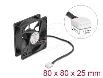 DeLock Axial Fan 8cm Black