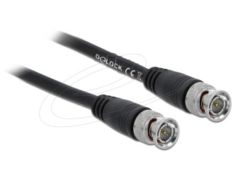 DeLock BNC male to BNC male 75 Ohm cable 20m Black
