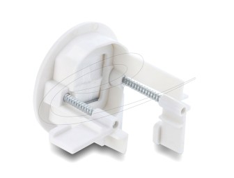 DeLock Cable Bushing with brush for wall mounting / desktop mounting white