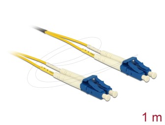 DeLock Cable Optical Fibre LC > LC Singlemode OS2 1m Yellow