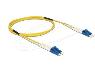 DeLock Cable Optical Fibre LC > LC Singlemode OS2 1m Yellow
