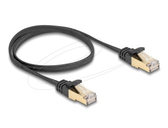 DeLock CAT6A U-FTP Patch Cable 0,5m Black