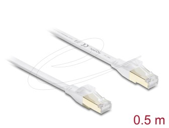 DeLock CAT8.1 U-FTP Patch Cable 0,5m White