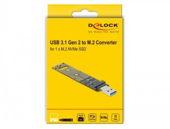 DeLock Converter for M.2 NVMe PCIe SSD with USB 3.1 Gen 2