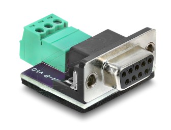 DeLock D-Sub 9 pin female to 3 pin Terminal Block Adapter for CAN / LIN bus