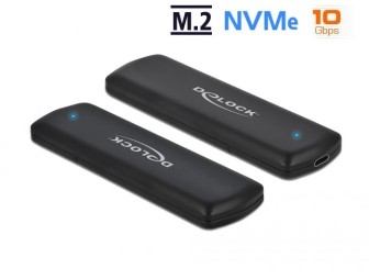 DeLock USB3.2 Gen2 External Enclosure for M.2 NVMe PCIe SSD with USB Type-C Black