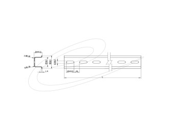 DeLock DIN Rail 35 x 15 mm (100 cm) Steel