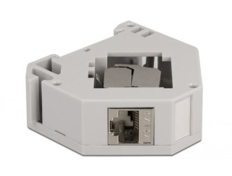 DeLock DIN sín adapter Keystone modullal RJ45 anya Cat.6A LSA