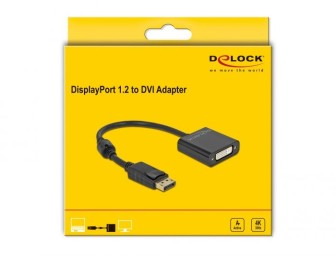 DeLock Displayport 1.2 male > DVI female 4K Active Adapter Black