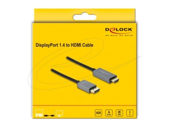 DeLock DisplayPort 1.4 to HDMI 4K cable 3m Black