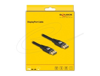 DeLock DisplayPort 8K 60Hz Cable 3m Black Metal