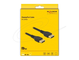 DeLock DisplayPort to DisplayPort 8K 60Hz cable 1m Black