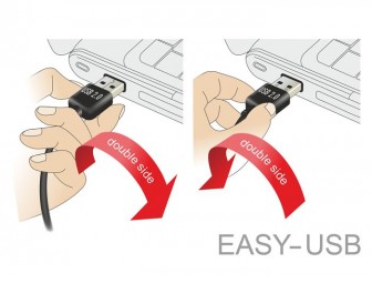 DeLock EASY-USB 2.0 Type-A male > USB 2.0 Type Micro-B male 5m Cable Black