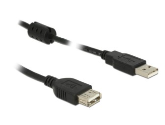 DeLock Extension cable USB 2.0 Type-A male > USB 2.0 Type-A female 0,5m Black