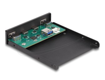 DeLock Front Panel 3.5″ USB 5 Gbps 2 x USB Type-C + 2 x USB Type-A Black