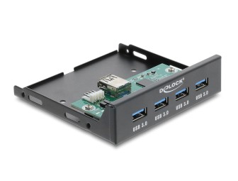 DeLock Front Panel 3.5″ USB 5Gbps 4xUSB Black