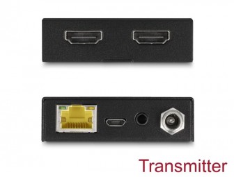 DeLock HDMI Extender Set over Cat.6 cable 4K 60Hz 50m Black