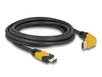 DeLock High Speed HDMI cable male straight to male 90° upwards angled 48 Gbps 8K 60Hz 3m Black